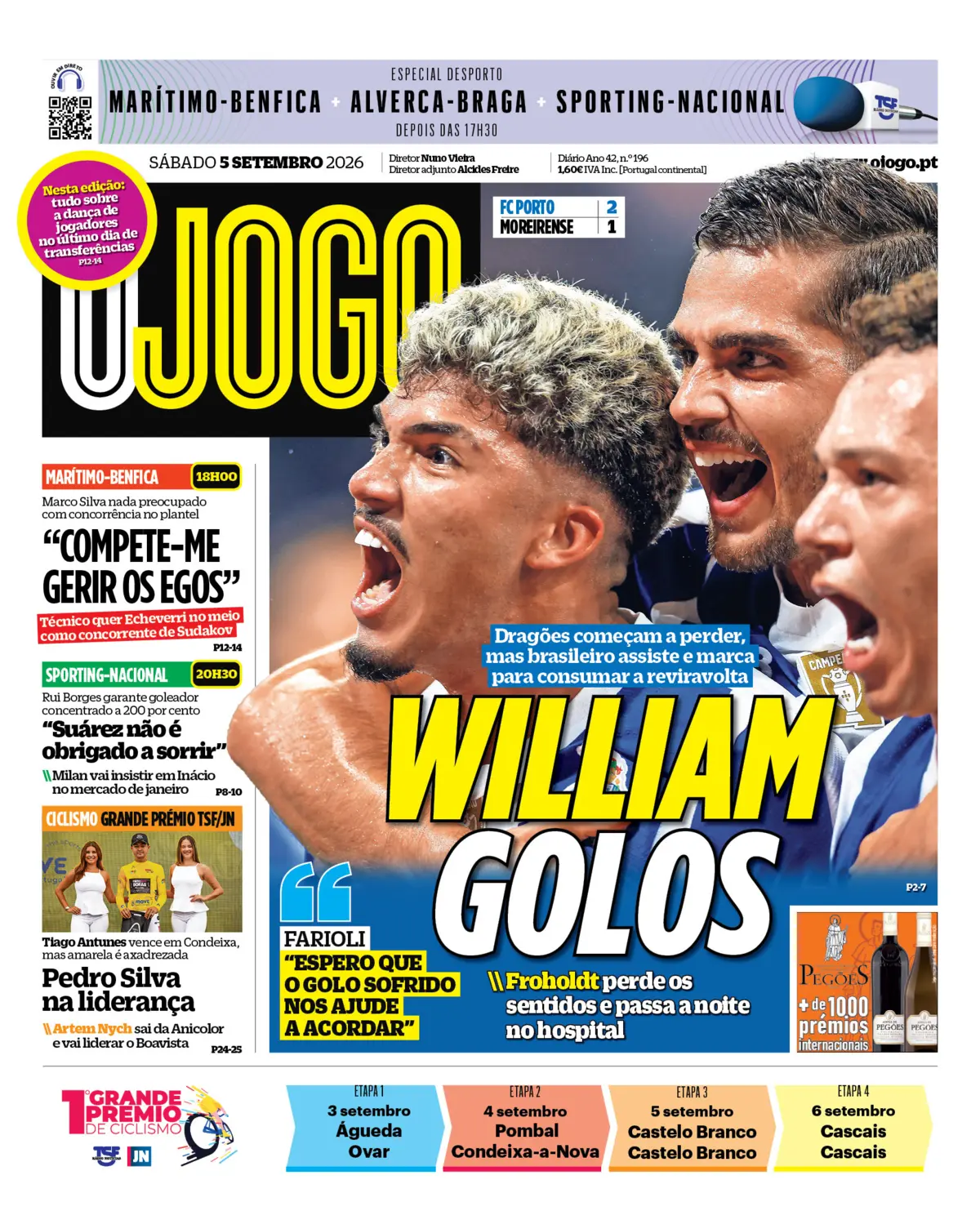Capa O Jogo de 05/09/2026 — FC Porto