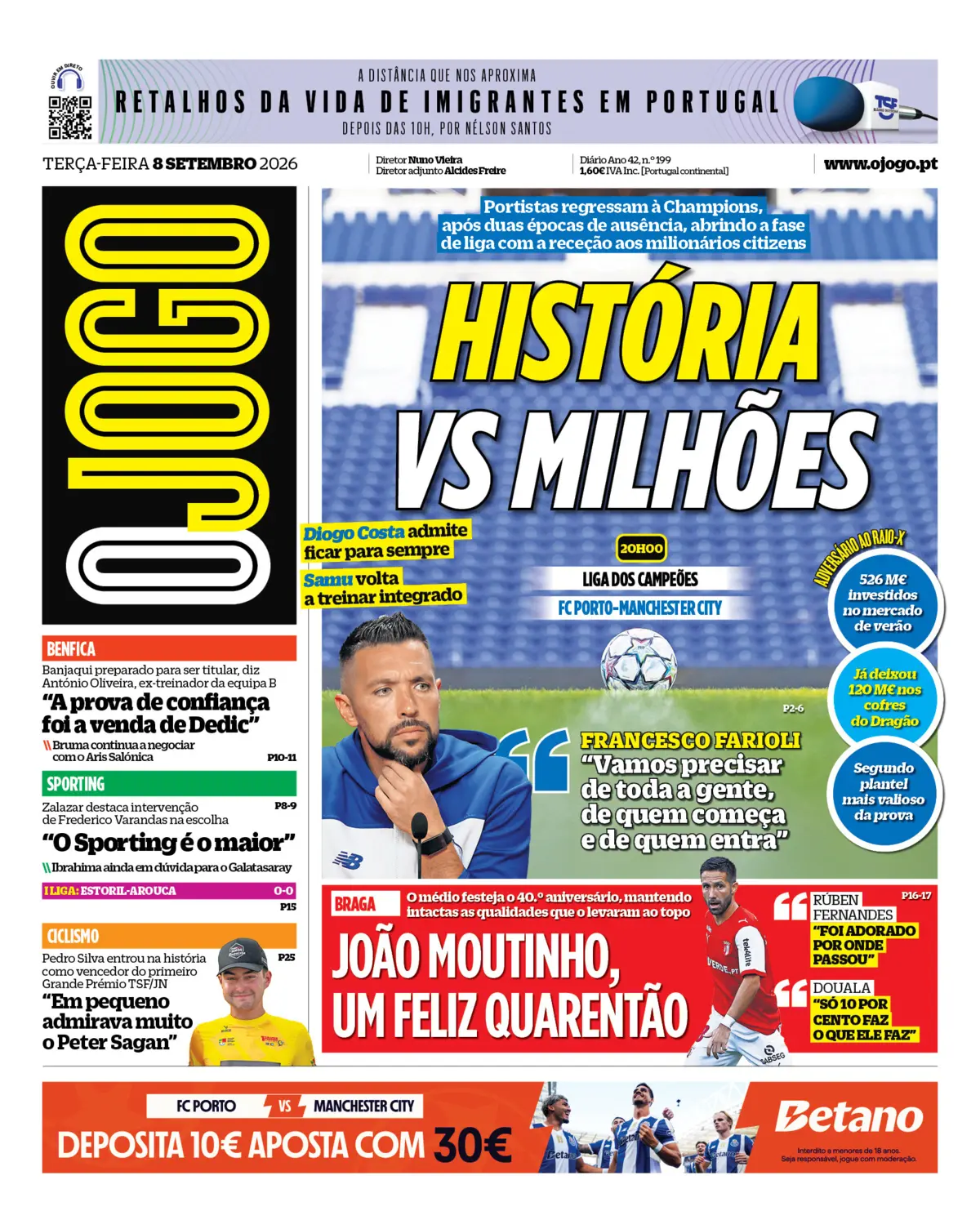 Capa O Jogo de 08/09/2026 — FC Porto
