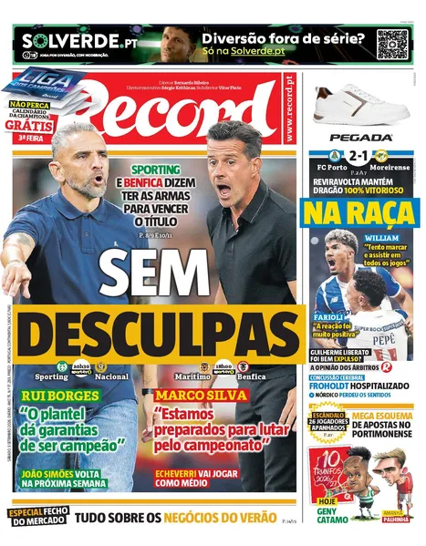 Capa Record de 05/09/2026 — FC Porto