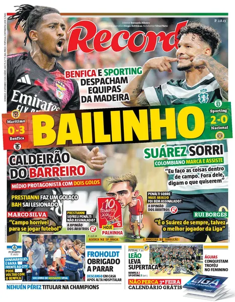 Capa do Jornal “Record” – 07/09/2026