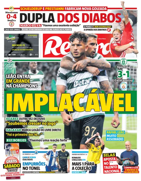 Capa do Jornal “Record” – 10/09/2026