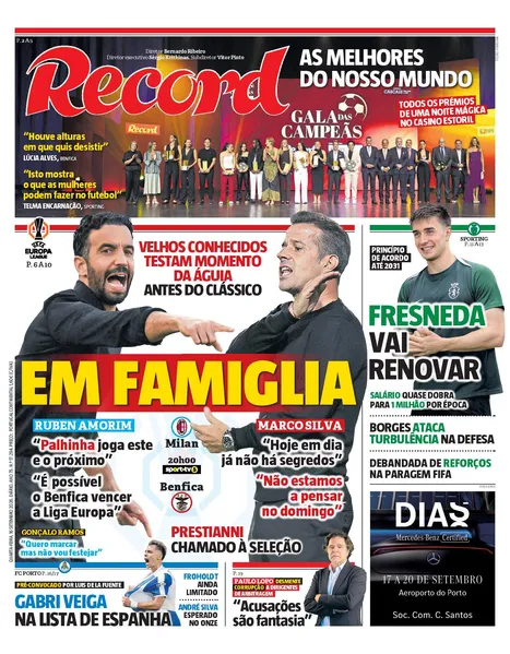Capa Record de 16/09/2026 — FC Porto
