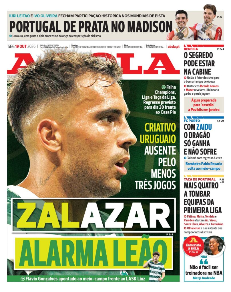 Capa A Bola de 19/10/2026 — FC Porto