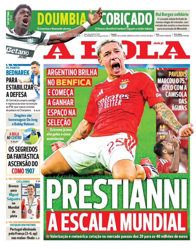 Capa A Bola de 17/10/2026 — FC Porto