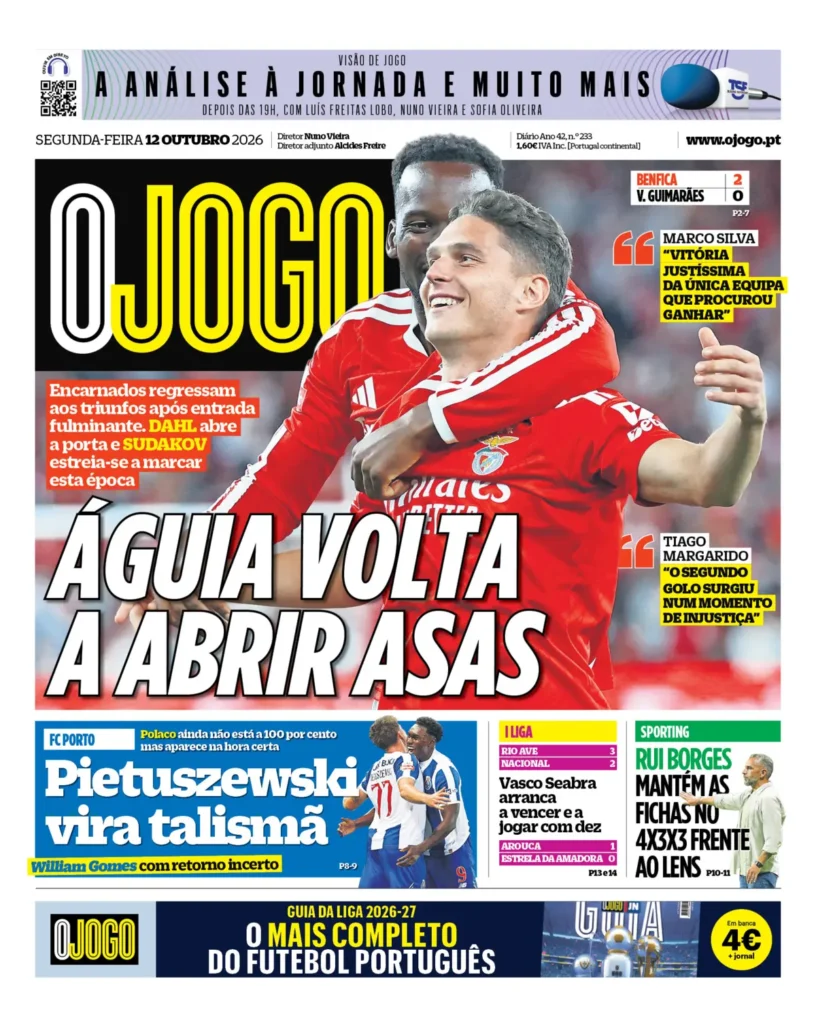 Capa O Jogo de 12 Out 2026 — FC Porto
