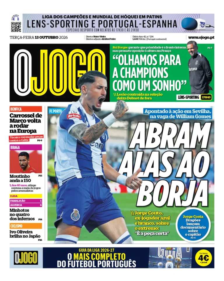 Capa O Jogo de 13/10/2026 — FC Porto