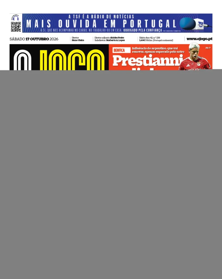 Capa O Jogo de 17/10/2026 — FC Porto