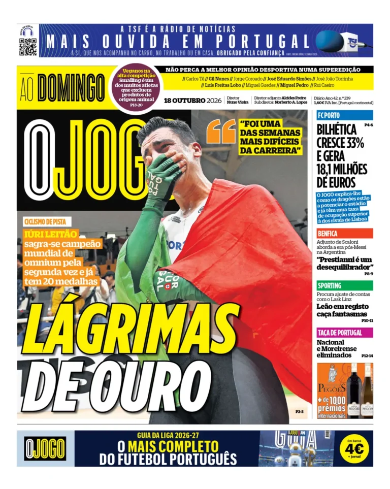 Capa O Jogo de 18/10/2026 — FC Porto