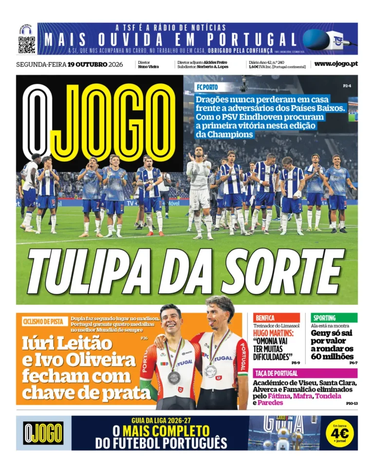 Capa O Jogo de 19/10/2026 — FC Porto