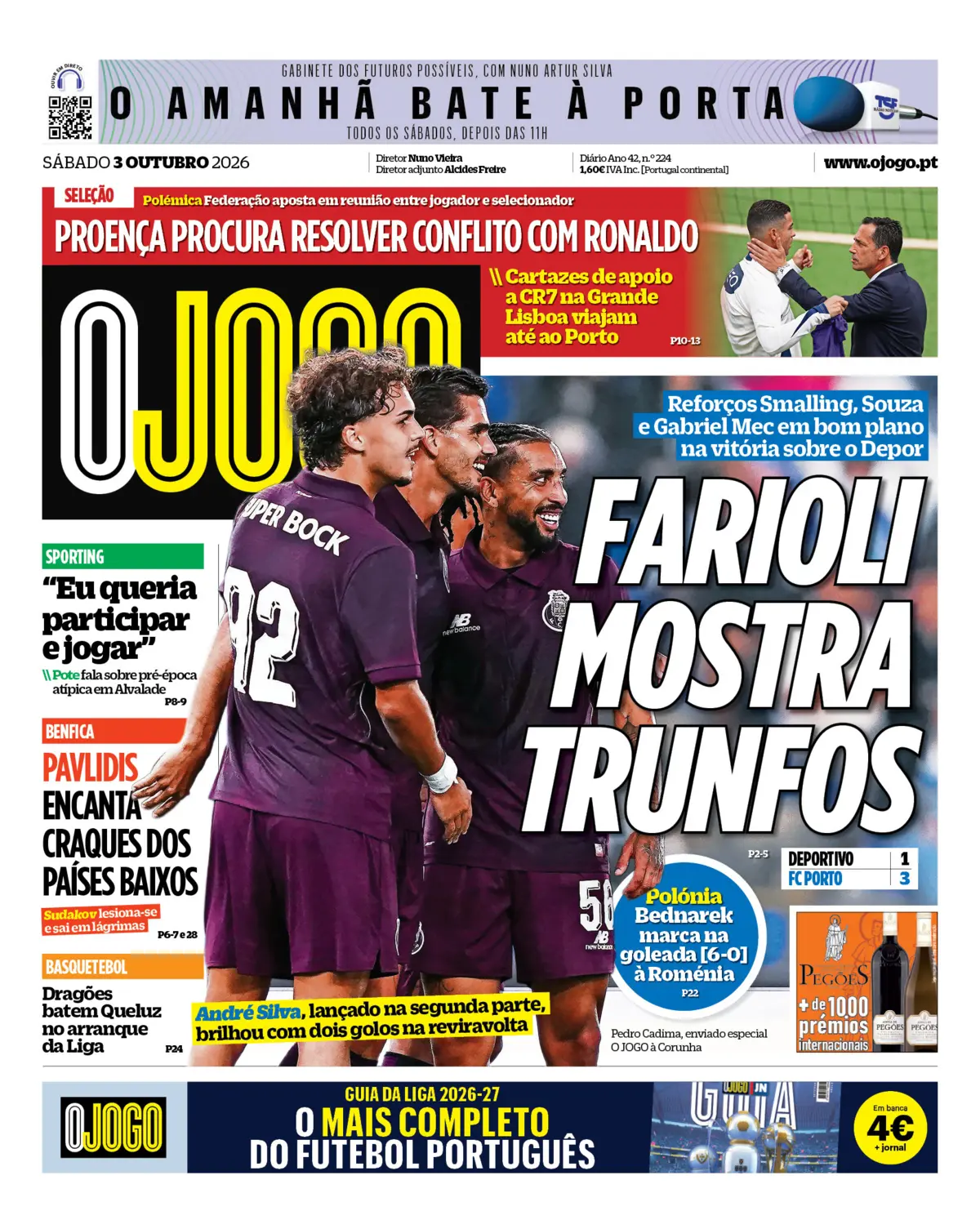 Capa O Jogo de 03/10/2026 — FC Porto