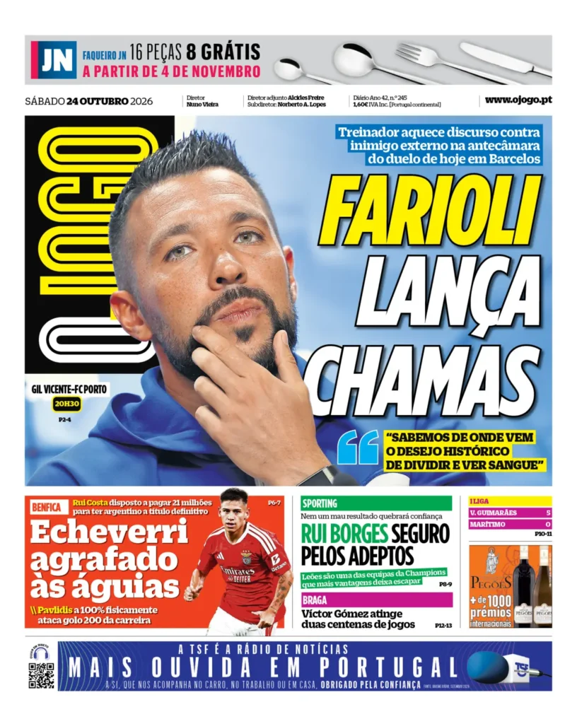 Capa O Jogo de 24/10/2026 — FC Porto