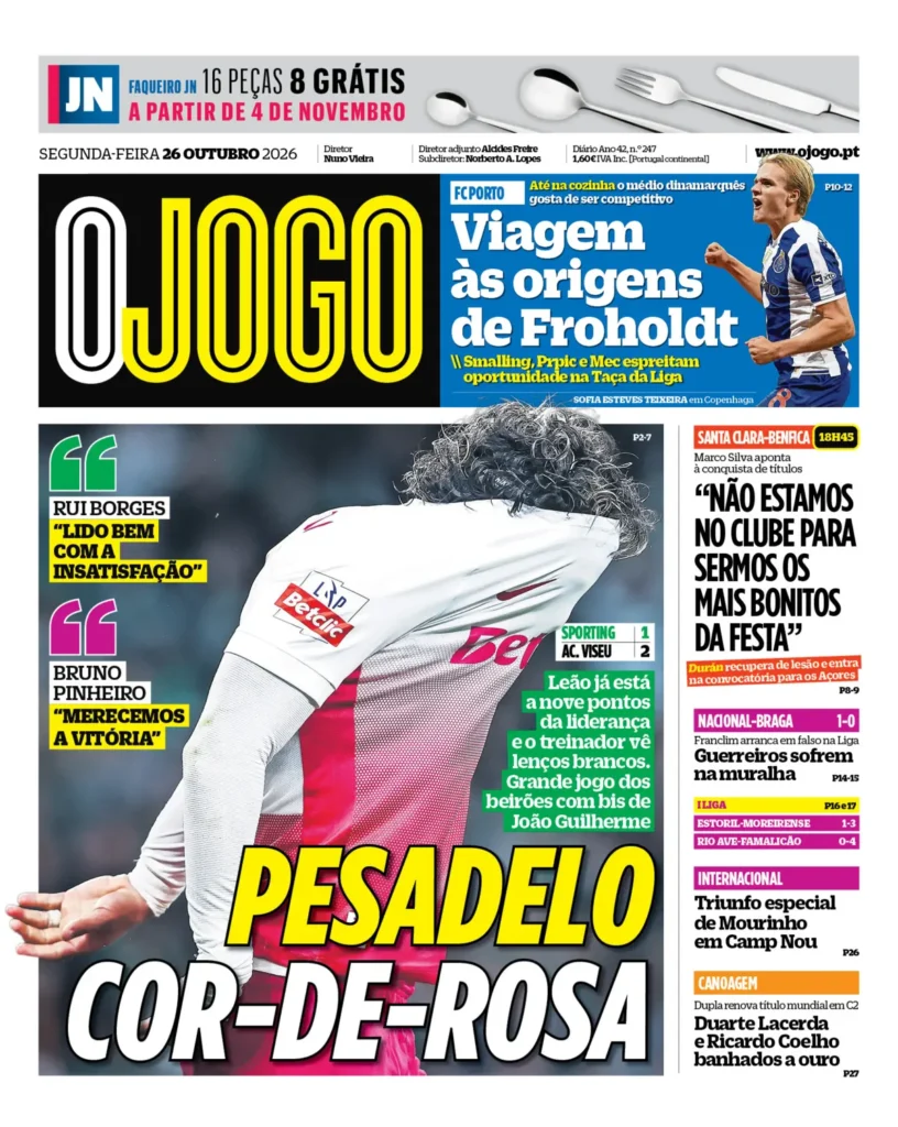 Capa O Jogo de 26/10/2026 — FC Porto