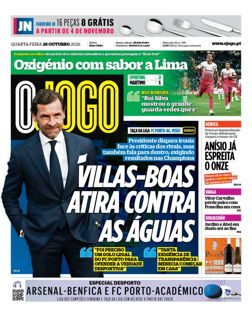 Capa O Jogo de 28/10/2026 — FC Porto