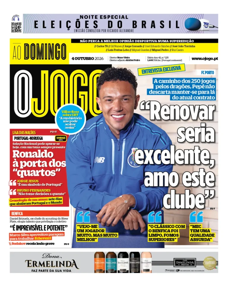 Capa O Jogo de 04/10/2026 — FC Porto