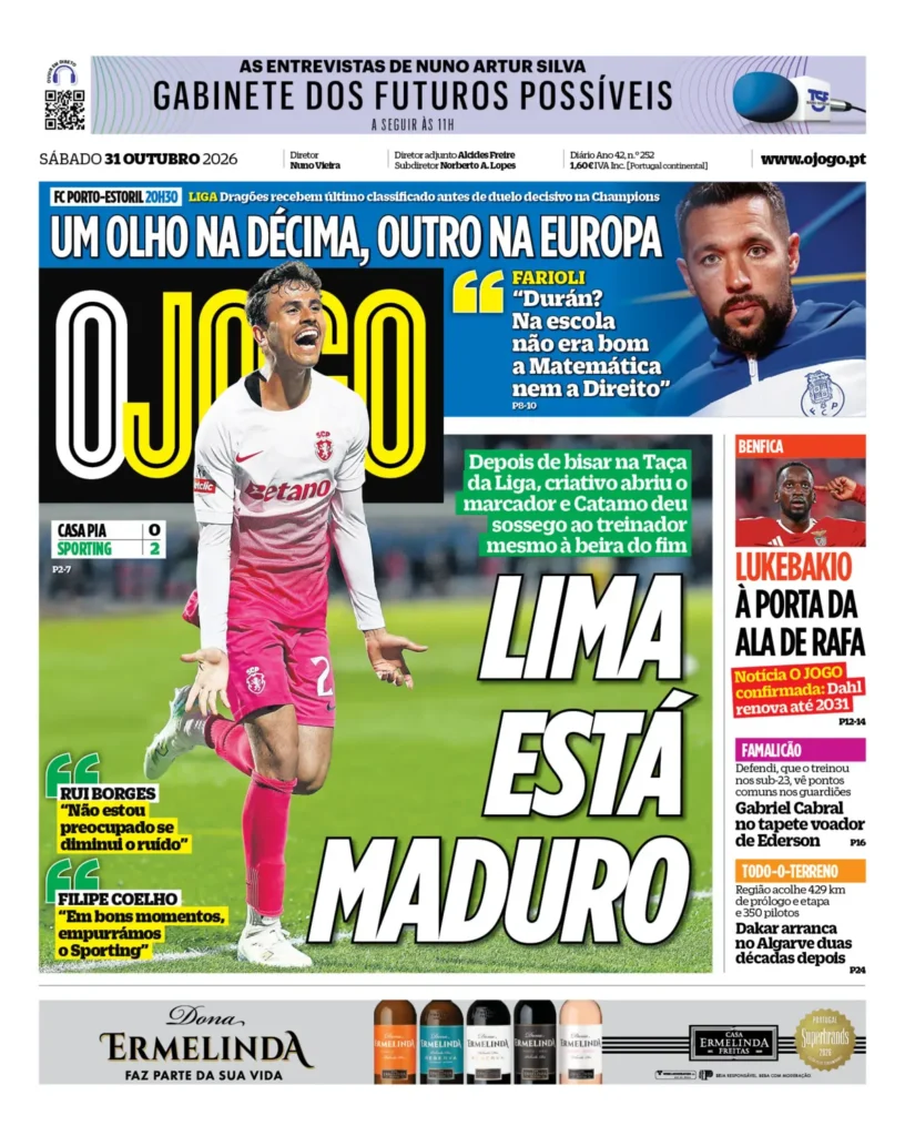 Capa O Jogo de 31 Out 2026 — FC Porto