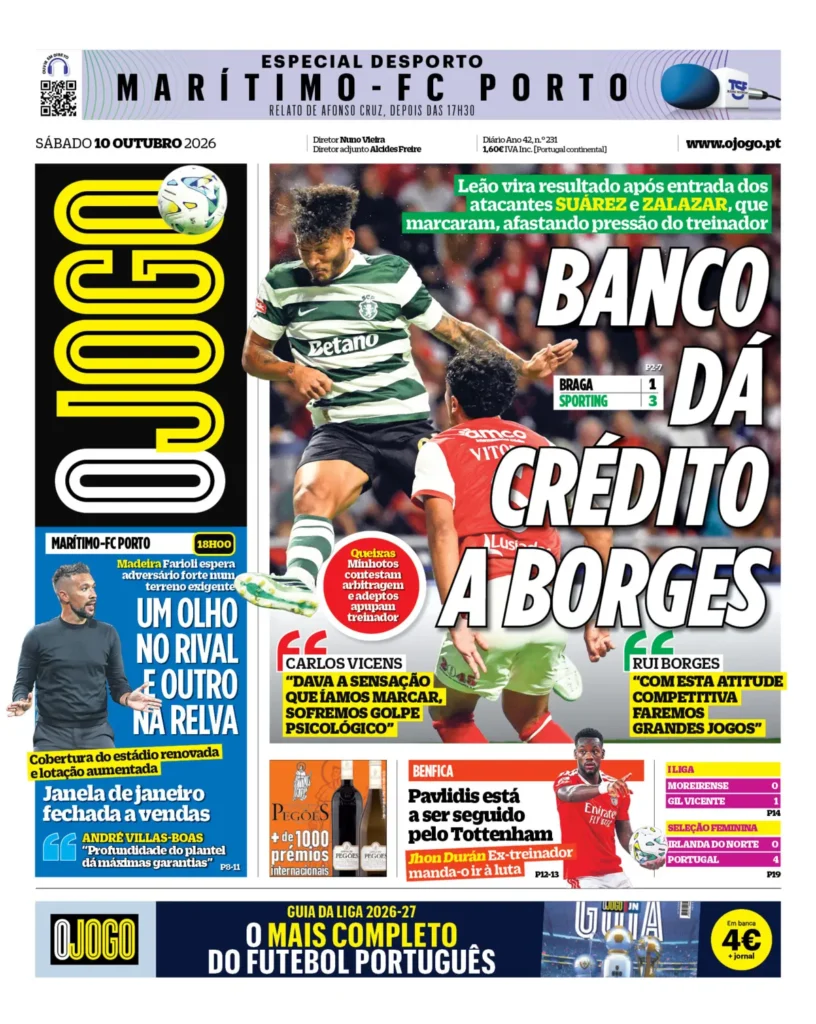 Capa O Jogo de 10/10/2026 — FC Porto
