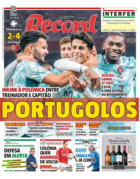 Capa Record de 02/10/2026 — FC Porto