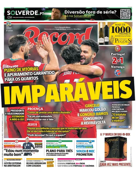 Capa Record de 06/10/2026 — FC Porto