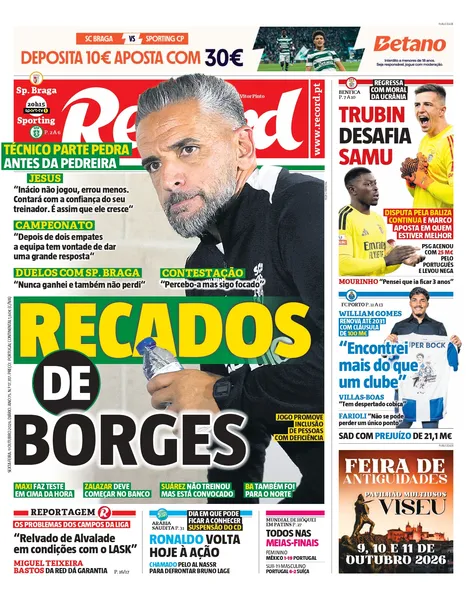 Capa Record de 09/10/2026 — FC Porto