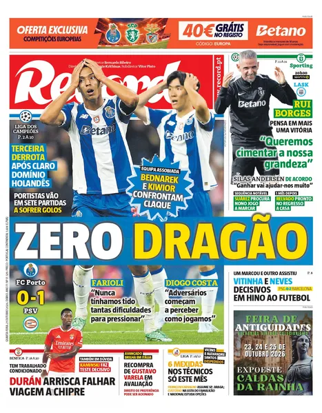 Capa Record de 21/10/2026 — FC Porto