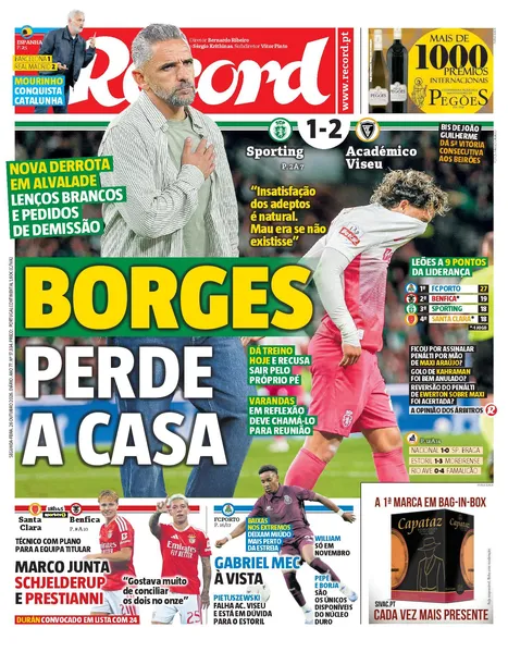 Capa Record de 26/10/2026 — FC Porto