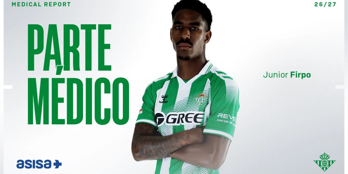 Baixa de peso no Benito Villamarín: Júnior Firpo falha receção ao FC Porto